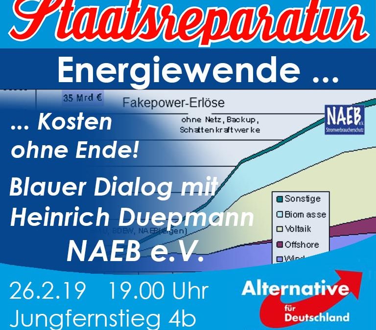 Blauer Dialog mit Heinrich Duepmann: Energiewende