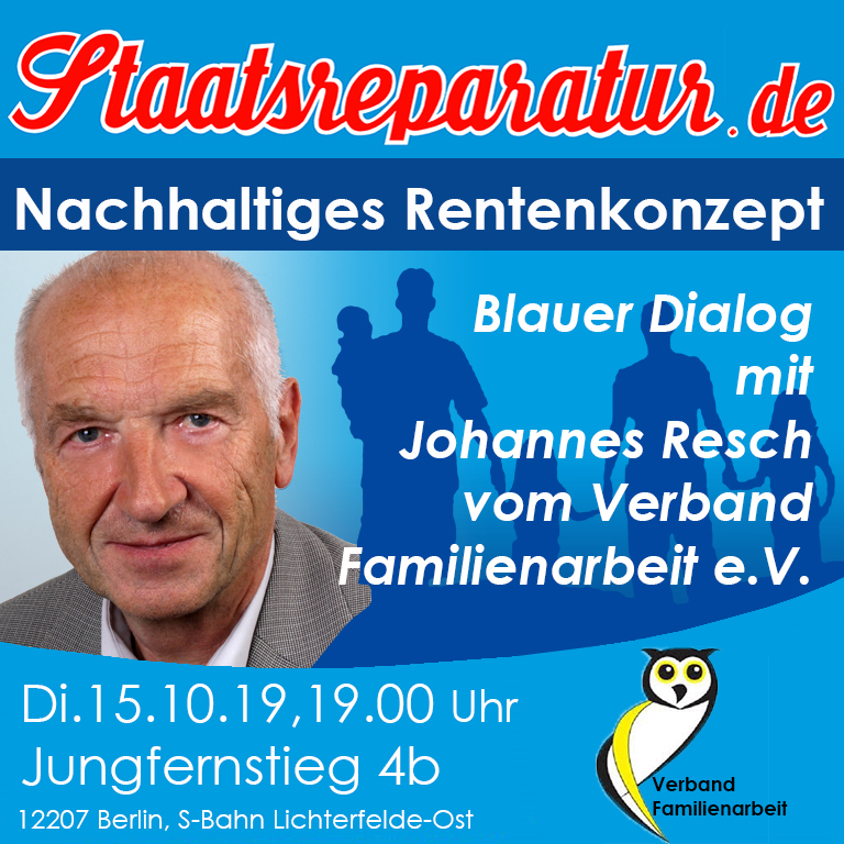 Blauer Dialog mit Johannes Resch: Nachhaltiges Rentenkonzept