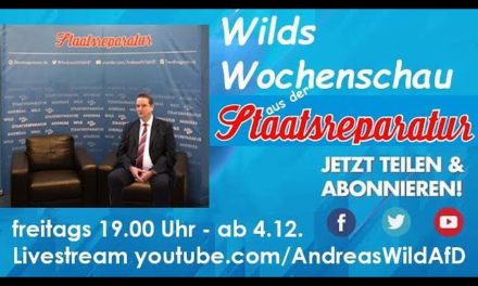 Wilds Wochenschau Nr. 1: AfD-Sozialparteitag Kalkar, Inkasso für Mitglieder, Innenausschuß am 7.12.